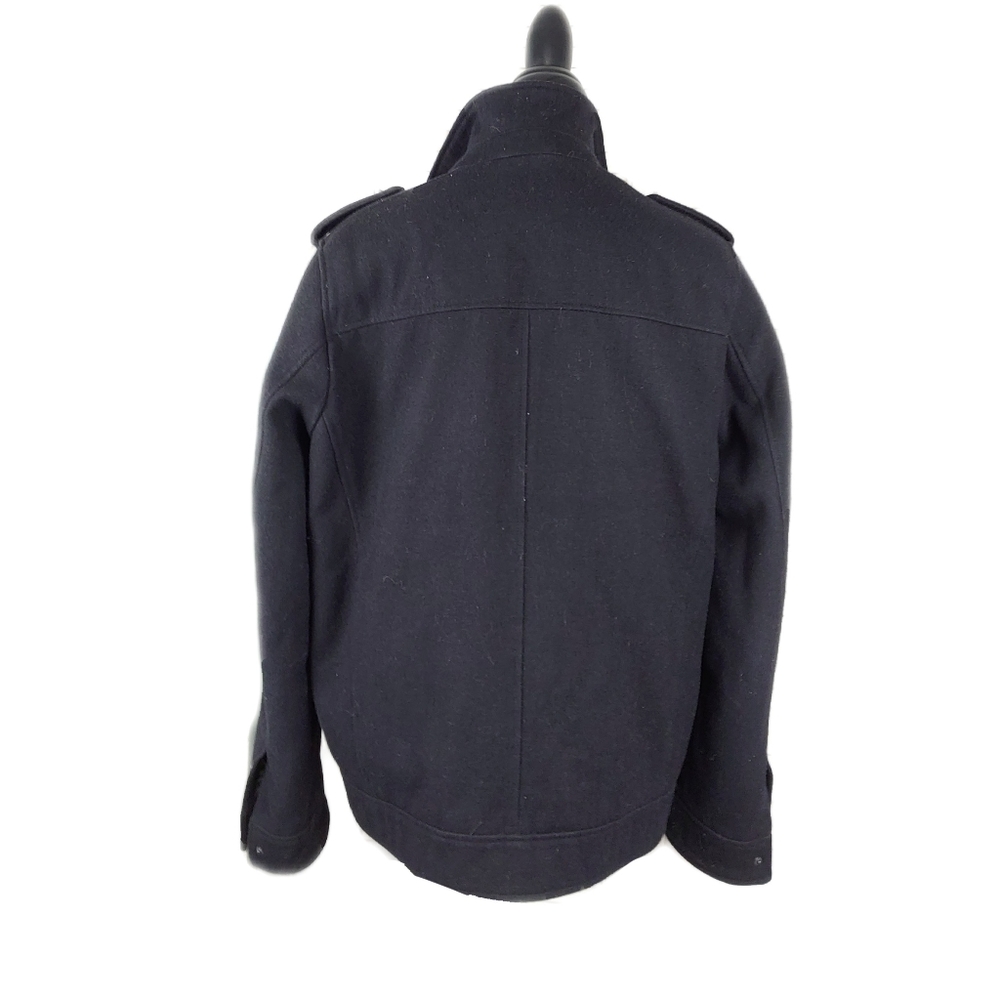 GUESS Mens M Black Wool Mix Thick Quilted Insulated Lining Zip Jacket - Picture 10 of 10